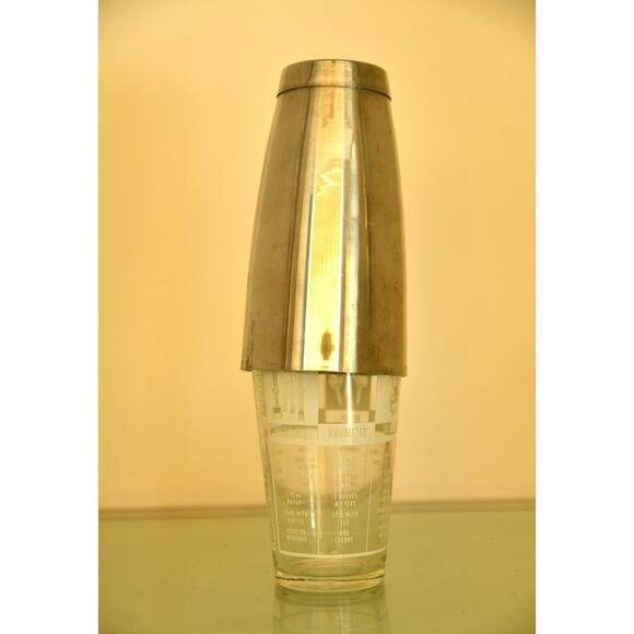 vintaage Drink Mixer Shaker and strainer mid century retro - Picture 3 of 5